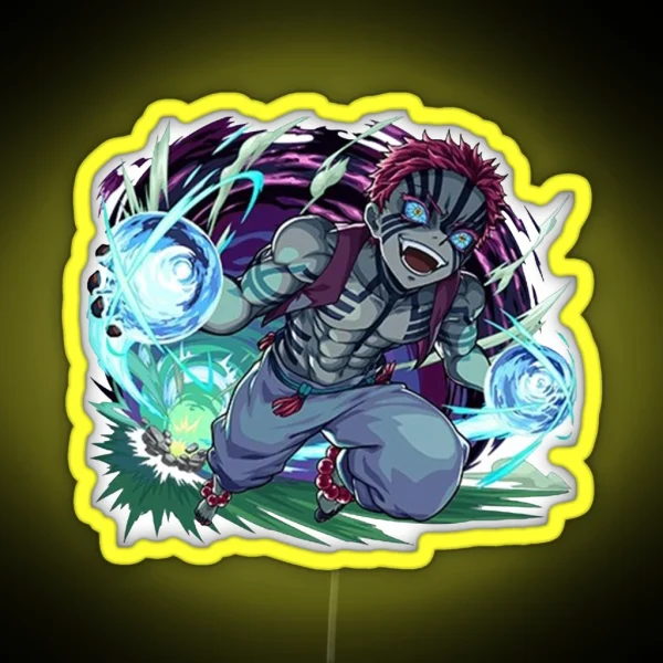 Akaza Kimetsu No Yaiba RGB Neon Sign