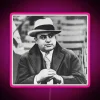 Vintage Chicago style Al Capone gangster themed colorful RGB neon art