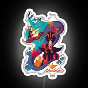 Aladdin Cartoon Merch RGB Neon Sign