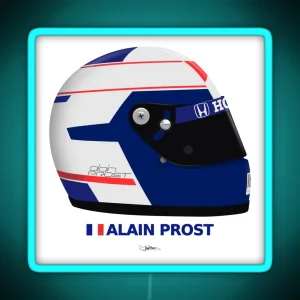 Alain Prost 1988 Helmet RGB Neon Sign