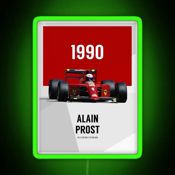 Alain Prost F1 1990 RGB Neon Sign