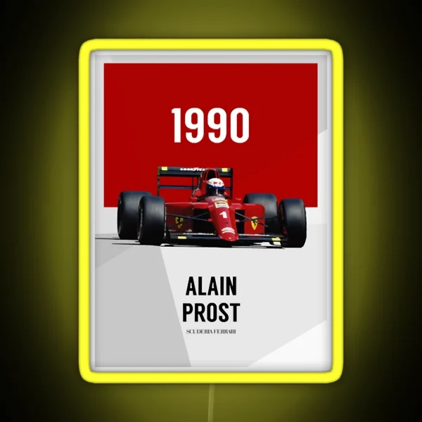 Alain Prost F1 1990 RGB Neon Sign