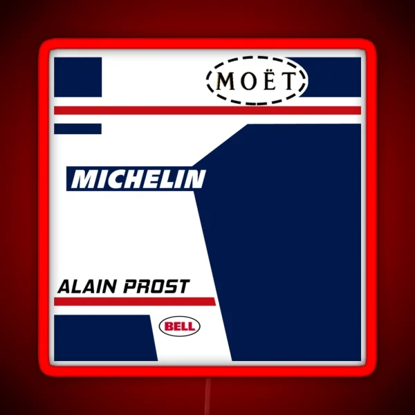 Alain Prost Helmet RGB Neon Sign