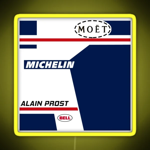 Alain Prost Helmet RGB Neon Sign