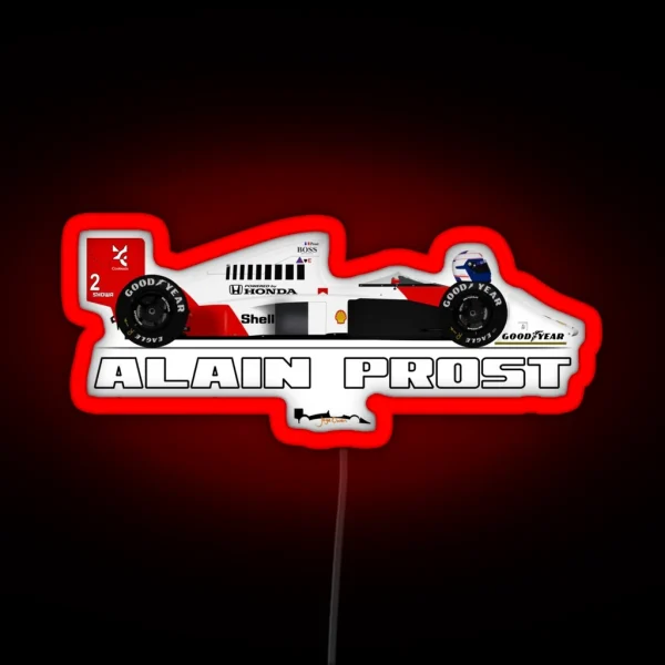 Alain Prost MP4 5 Name Text RGB Neon Sign