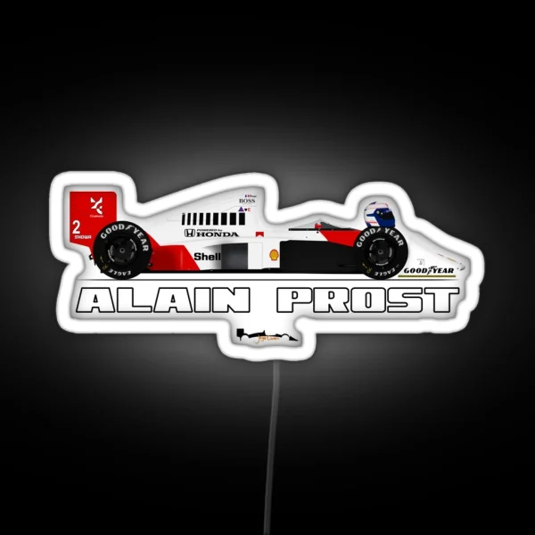 Alain Prost MP4 5 Name Text RGB Neon Sign