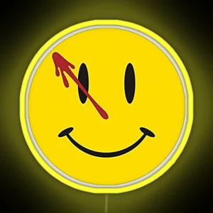 Alan Moore Watchmen Comic Smiley Face RGB Neon Sign