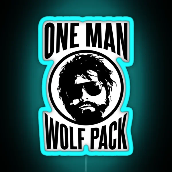 Alan The One Man Wolf Pack RGB Neon Sign