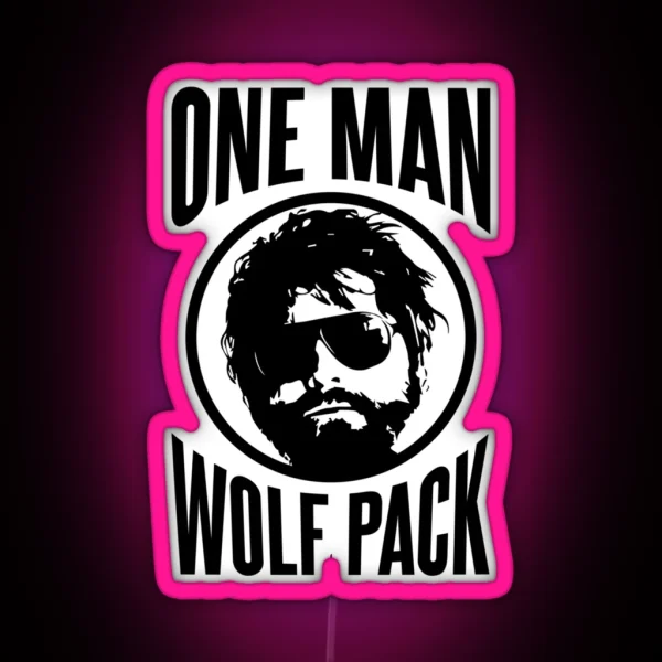 Alan The One Man Wolf Pack RGB Neon Sign