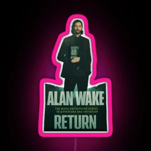 Alan Wake 2 Cardboard RGB Neon Sign