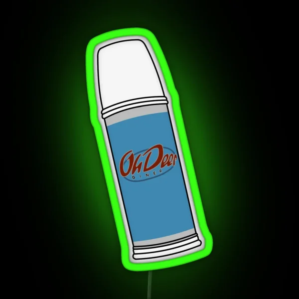 Alan Wake Oh Deer Diner Thermos RGB Neon Sign