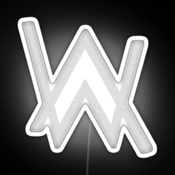 Alan Walker Binary Logo Black RGB Neon Sign