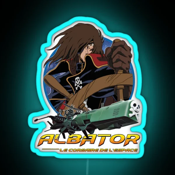 Albator Capitaine Harlock Essentiel Essentiel RGB Neon Sign