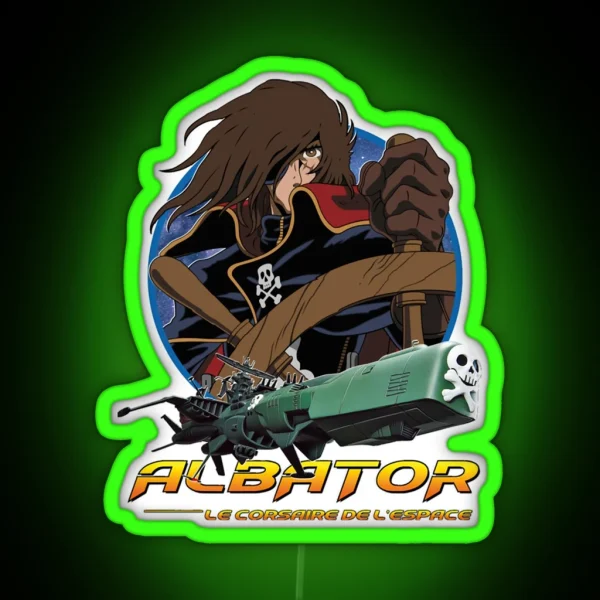 Albator Capitaine Harlock Essentiel Essentiel RGB Neon Sign