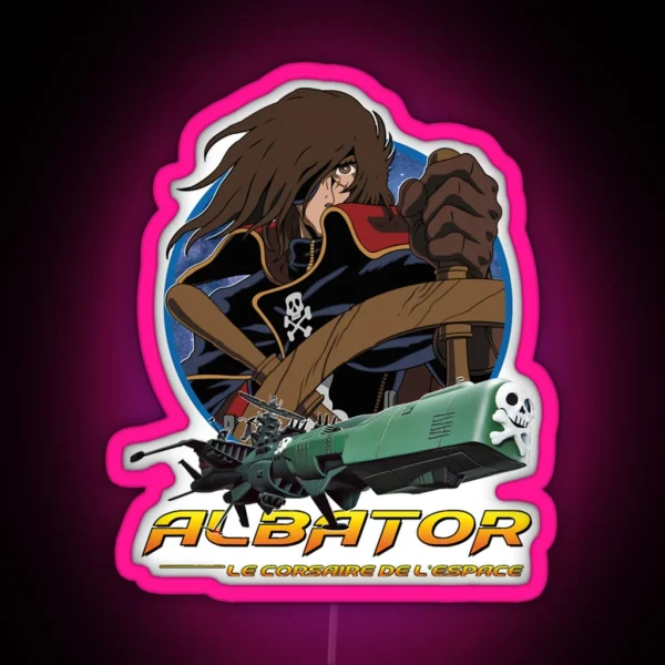 Albator Capitaine Harlock Essentiel Essentiel RGB Neon Sign