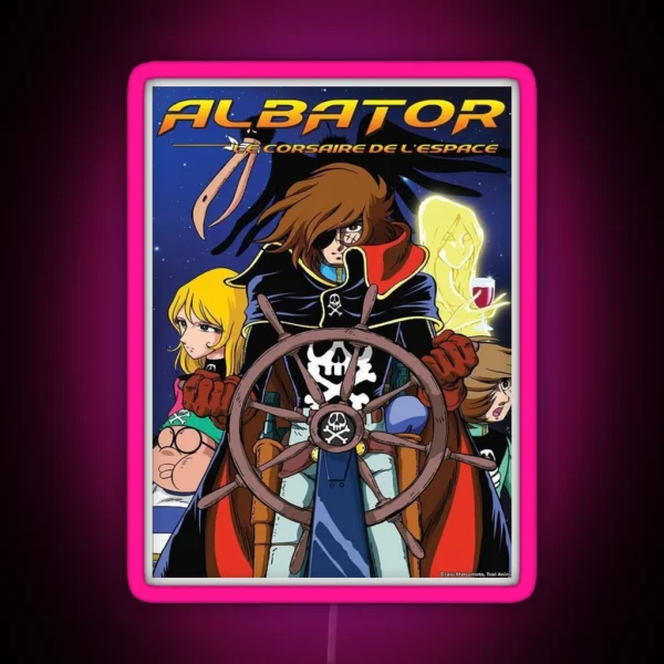 ALBATOR The Space Corsair Anime Manga RGB Neon Sign