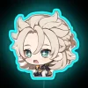 Neon Genshin Impact Albedo Character Chibi LED Sign in RGB Color
