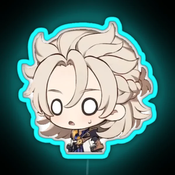Albedo Genshin Impact Chibi RGB Neon Sign