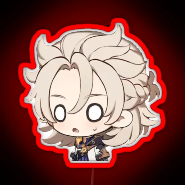Albedo Genshin Impact Chibi RGB Neon Sign