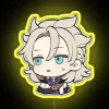 Vibrant Albedo Inspired Chibi Neon Sign with Colorful Genshin Impact Design