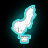 Albert Park Australia Track Map RGB Neon Sign - Image 3
