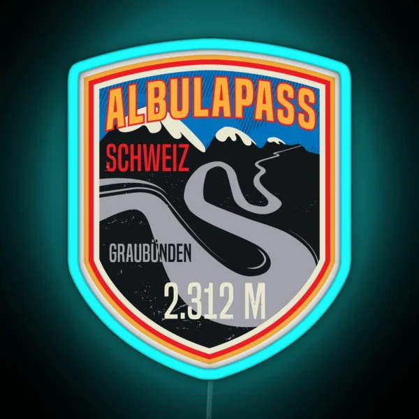 Albula Pass Albulapass Switzerland RGB Neon Sign