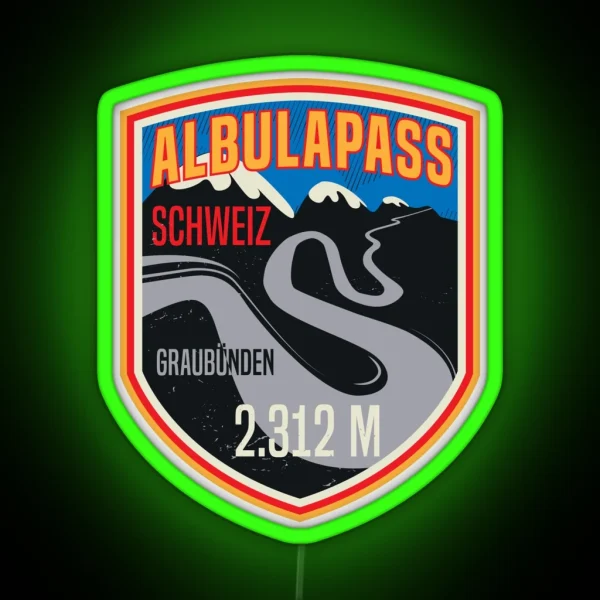 Albula Pass Albulapass Switzerland RGB Neon Sign