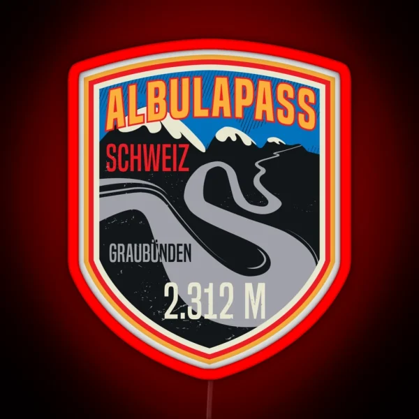 Albula Pass Albulapass Switzerland RGB Neon Sign