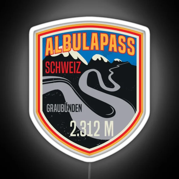 Albula Pass Albulapass Switzerland RGB Neon Sign
