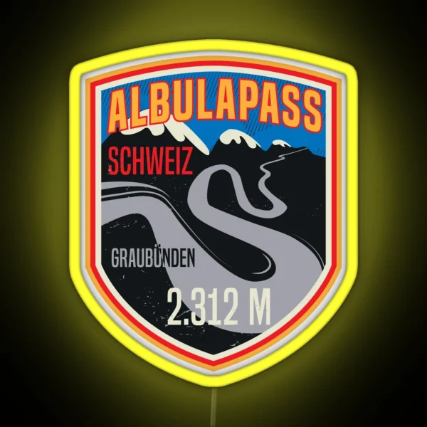 Albula Pass Albulapass Switzerland RGB Neon Sign