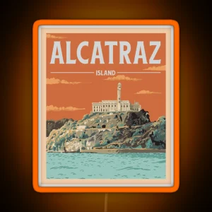 Alcatraz Vintage Travel RGB Neon Sign