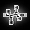 RGB Neon Sign Featuring Vibrant Alcohol Molecule Molecular Structure Design