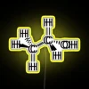 RGB LED Neon Sign Depicting Molecular Structure of Ethanol Molecule