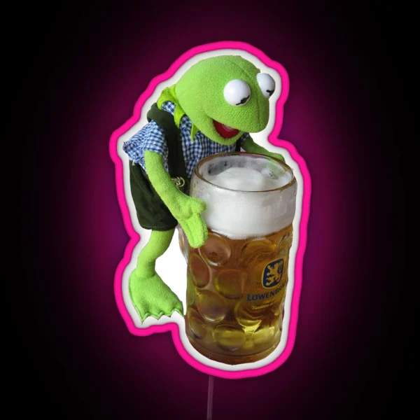 Alcoholic Kermit RGB Neon Sign