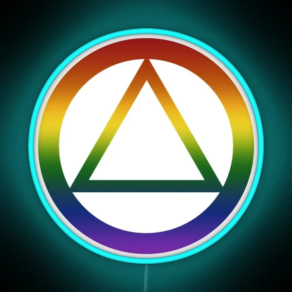 Alcoholics Anonymous Rainbow Pride Symbol RGB Neon Sign