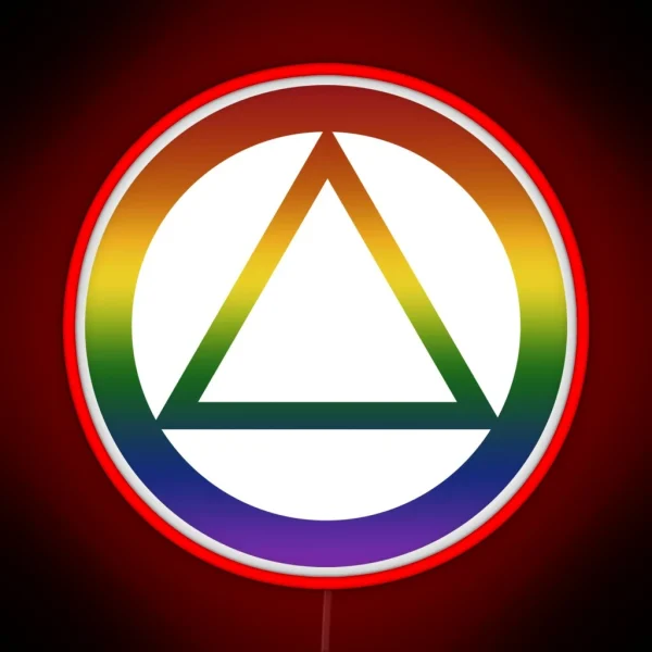 Alcoholics Anonymous Rainbow Pride Symbol RGB Neon Sign