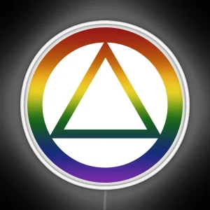 Alcoholics Anonymous Rainbow Pride Symbol RGB Neon Sign