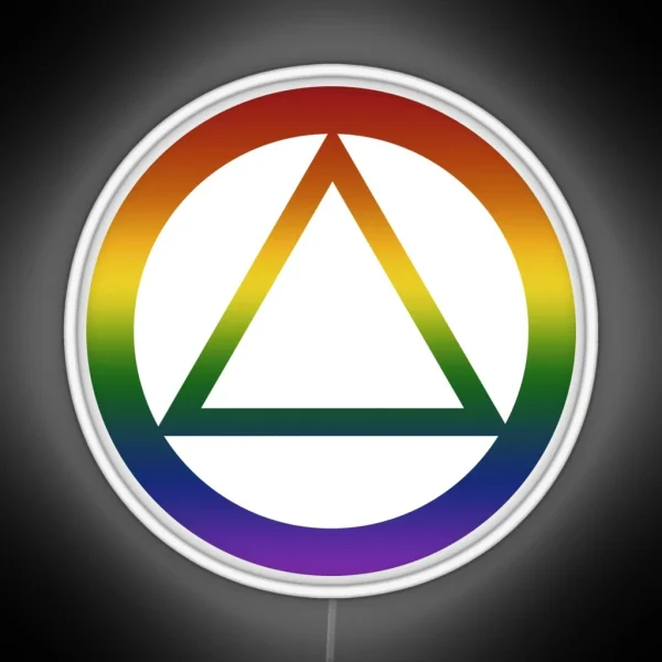 Alcoholics Anonymous Rainbow Pride Symbol RGB Neon Sign