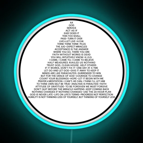 Alcoholics Anonymous Symbol In Slogans A A RGB Neon Sign