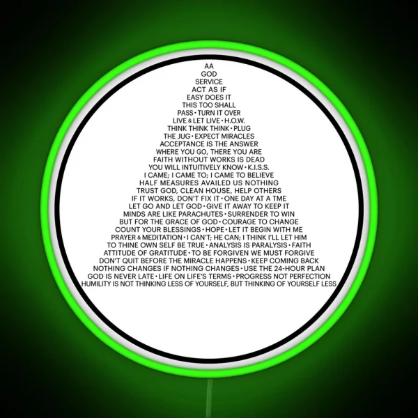 Alcoholics Anonymous Symbol In Slogans A A RGB Neon Sign