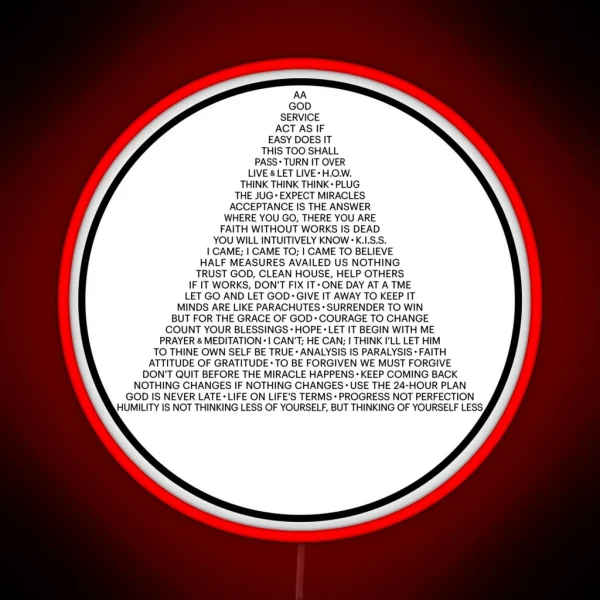 Alcoholics Anonymous Symbol In Slogans A A RGB Neon Sign