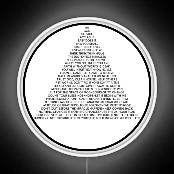 Alcoholics Anonymous Symbol In Slogans A A RGB Neon Sign