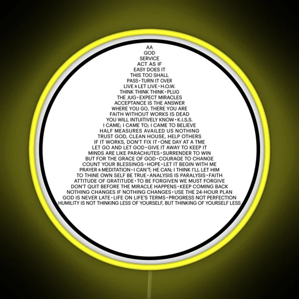 Alcoholics Anonymous Symbol In Slogans A A RGB Neon Sign