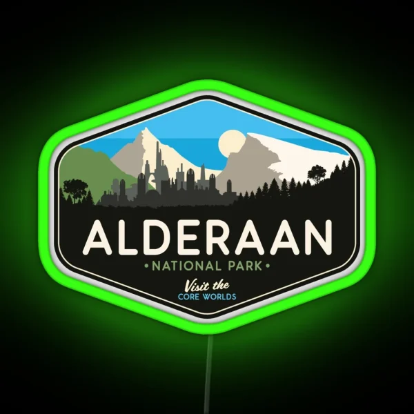 Alderaan National Park Visit The Core Worlds RGB Neon Sign