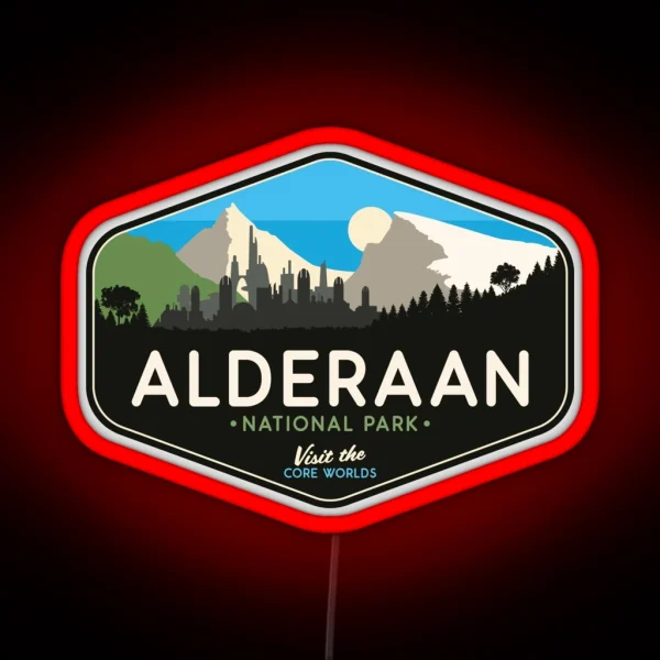 Alderaan National Park Visit The Core Worlds RGB Neon Sign