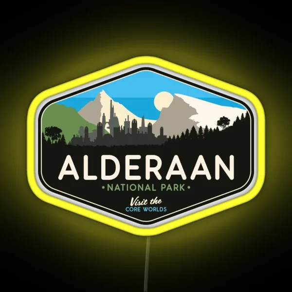 Alderaan National Park Visit The Core Worlds RGB Neon Sign
