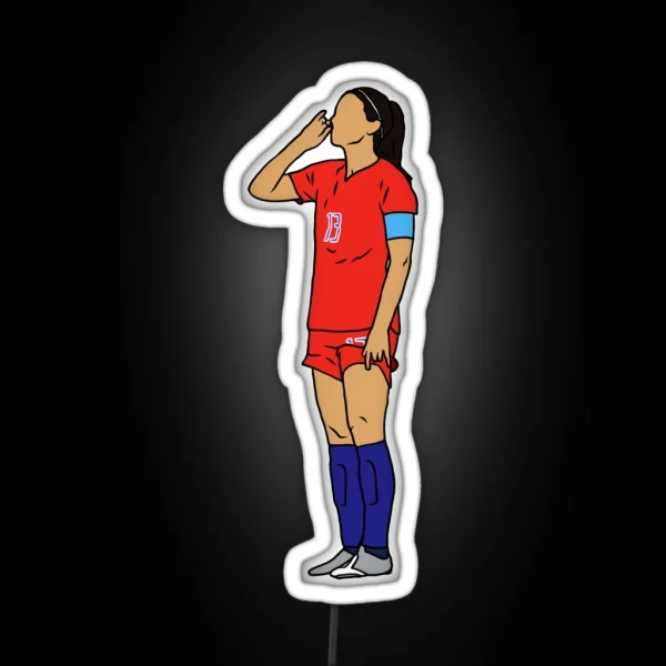 Alex Morgan Sipping Tea RGB Neon Sign
