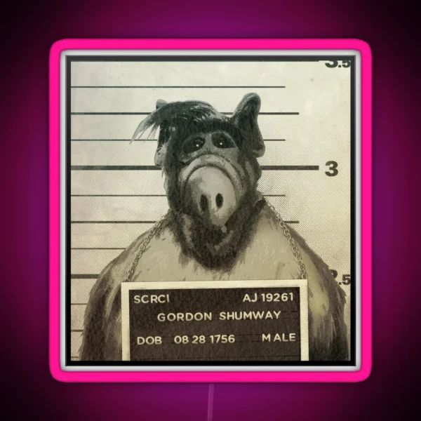 Alf Mugshot RGB Neon Sign