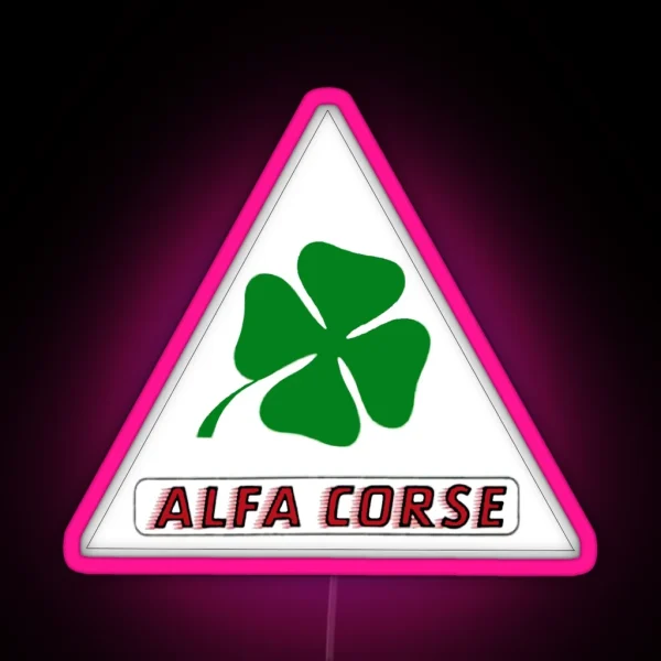 ALFA ROMEO CLOVERLEAF ALFA CORSE RGB Neon Sign
