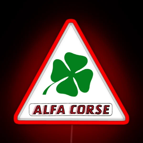 ALFA ROMEO CLOVERLEAF ALFA CORSE RGB Neon Sign